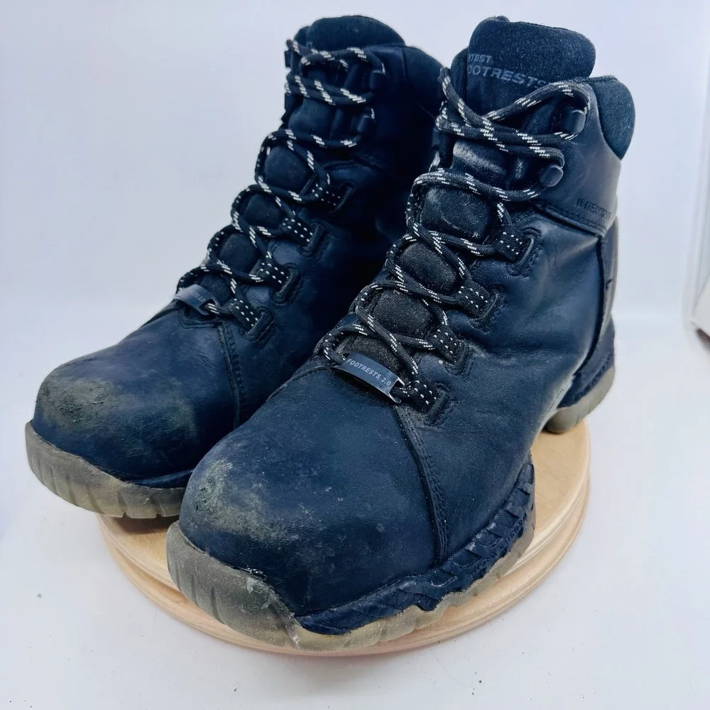 Hytest FootRests 2.0 Composite Toe Work Boots Mens 8.5 EEE Wide Waterproof Black